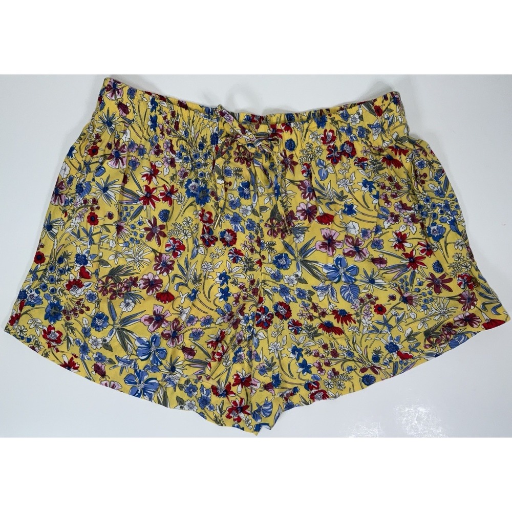 NWOT‎ Lilly Pulitzer Katia Shorts Fiesta Yellow Floral Elastic Waist Small